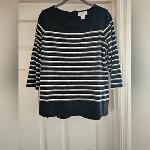 Liz Claiborne Black & White Shirt